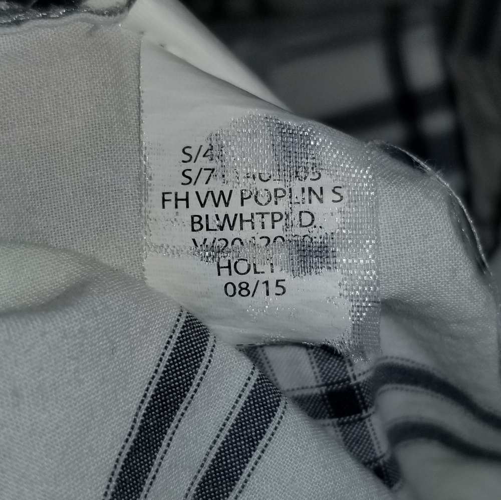 Gap Slim Fit Long Sleeve Cotton Poplin Big Window Check Button Down Size Large - Picture 11 of 15